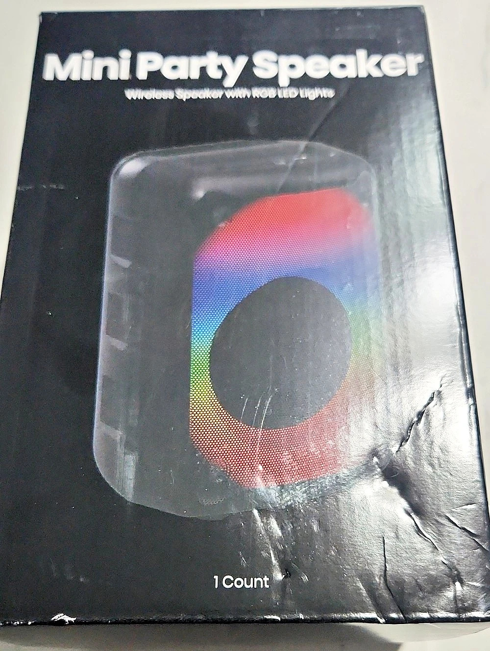 Chug, Inc. Mini Party Speaker with RGB LED Lights. Wireless RGB LED